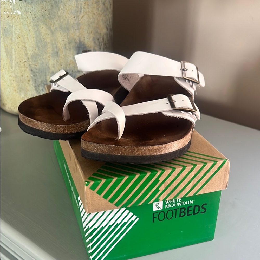 White Mountain White Sandals